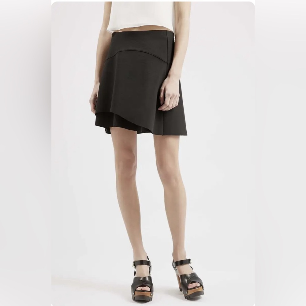 Topshop Waterfall Skater Skirt - Black US4